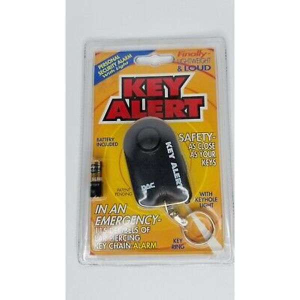 DAC Key Alert Personal Security Alarm Keychain Flashlight Very Loud Brand New