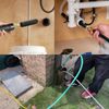 Water-Powered Drain Bladder Unclogs Main Sewer Line 1-6in Bathroom Pipe
