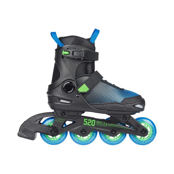 Firefly Ils 520 Inline-Skate, Black/Blue/Green LIM, Medium