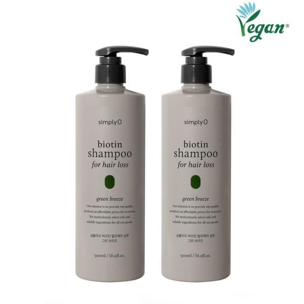 Simplyo High-Concentration Biotin Anti-Hair Loss Shampoo 500ml x 2