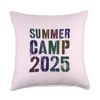 Cute SUMMER CAMP 2025 Camping Director Squad Host Autographs Throw Pillow
