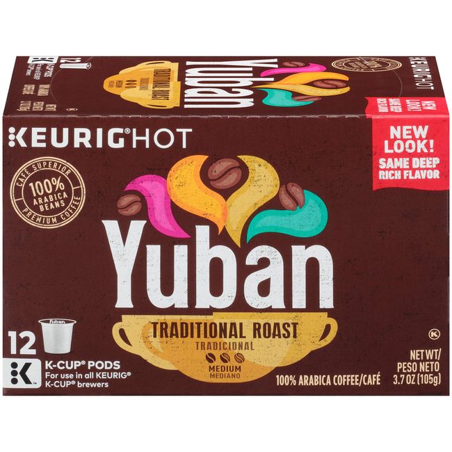 Yuban Traditional Medium Roast K-Cup Coffee Pods (12 Pods)