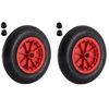 INFLATABLE RUBBER TYRE 14" PNEUMATIC WHEELBARROW WHEEL 3.50-8 REPLACEMENT (2 Tyre)