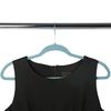 Simplify 10 Super Slim Velvet Huggable Hangers in Dusty Blue