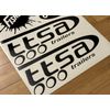 TTSA Trailer Decals (Set 2) Black 24” Replacement Stickers Kit Lowboy Equipment