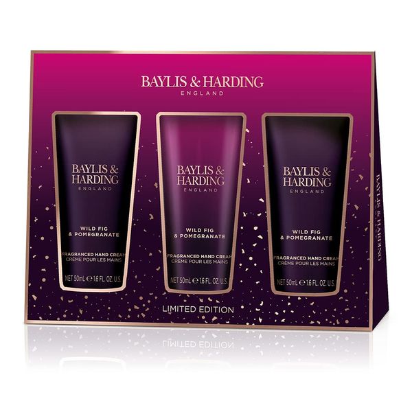 Baylis & Harding Wild Fig & Pomegranate Luxury Hand Treats Gift Set (Pack of 1) - Vegan Friendly