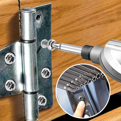 KEWAYO Screwdriver Bit 11 Torx Star Screw Bits for Screw Tightening Drills, Hex Shaft 0.25 inches (6.35 mm), S2 Steel, 3.9 inches (100 mm), 6-T40, Magnetic, Torx Star Screw Bit