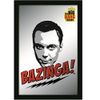 CrazyGadget® Design Mirror Easy Hanging Funky Retro Wood Effect Black Frame Reflection (Big Bang)