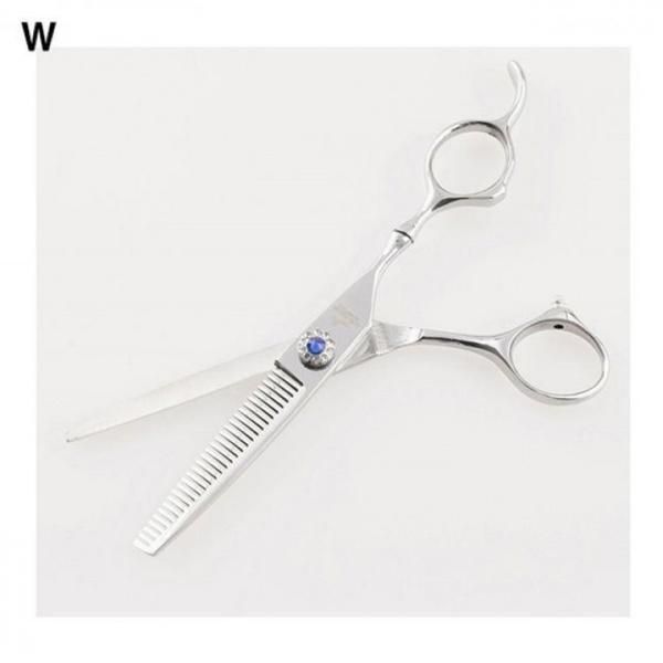 AICHI Premium Hair Thinning Scissors JS- 30 Foot 1 Groove Silver Hairdressing Scissors