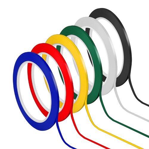 Thinp 6 Rolls Whiteboard Tape Grid Marking Tape Multi-Color Board Tape Self Adhesive Graphic Chart Art Tape Carft Tape for School Office Whiteboard Marker Scrapbooks Charts Decor (3mm x 66m)