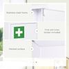 Wall Medicine Cabinet with Lock, Lockable Wall Cabinet, White