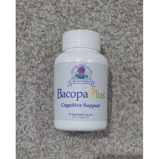 Ayush Herbs Bacopa Plus, Ashwagandha, 60 Vegetarian Capsules - Exp 2/2024