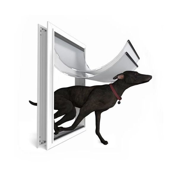 XL Dog Door for Exterior Doors: Heavy Duty Aluminum Doggie Door, Extreme Weat...