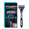 Wilkinson Sword - Hydro 5 Razors for Men, Shaving Handle + 1 Razor Blade, Moisturising Gel Pools and Folding Trimmer