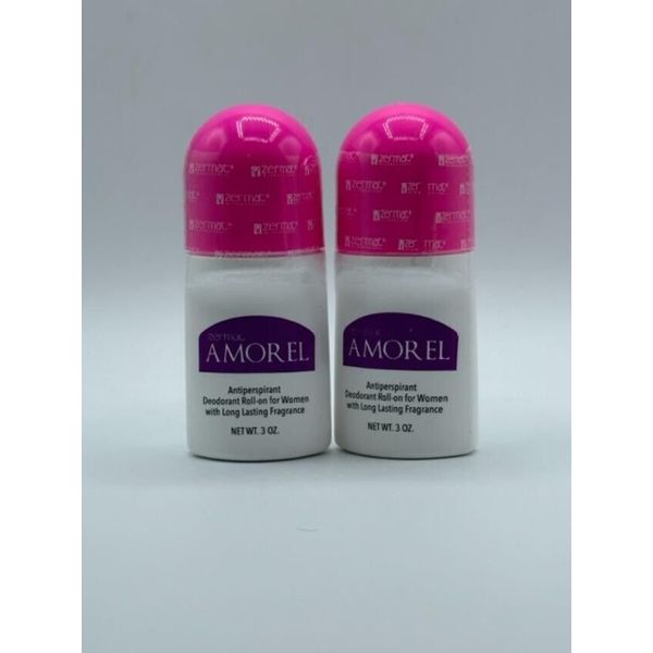 Zermat Amorel Deodorant Roll-On For Women 3.0 oz 2 Pcs