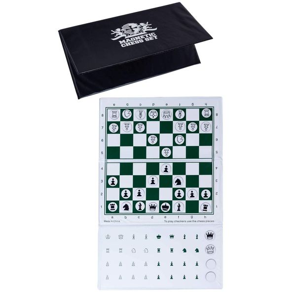 WE Games Supersize Magnetic Checkbook Chess Set - 10 in.