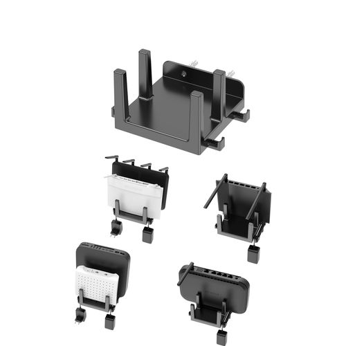 TYAMTOGSM Cable Box Wall Mount for WiFi Router/Modem Shelf for Apple TV/ROKU Compatible with Laptop/Mac mini and More Maximum Width of The Slot is 45mm (Black)