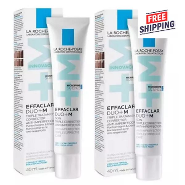 2 PACK  La Roche-Posay Effaclar Duo+M 40ml Exp 06/2026