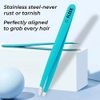 Fleek Eyebrow Tweezers Professional Best Stainless Steel Precision Tweezers Slanted Tweezers for Facial Hair Women & Men (Greenish Blue)