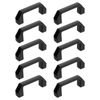 sourcing map 10 Pack Rectangular Plastic Pull Handle, 90mm/3.5 Inch Hole Center Cabinets Pull for Drawer Luggage Mechanical Equipment Garages, Black