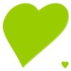 Plexiglas® Cut 3-50 cm - Heart Green, Size: 11 cm, Pack of 1