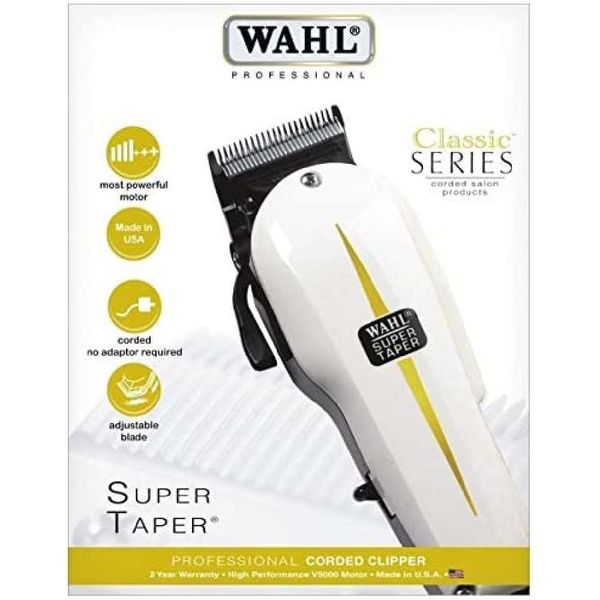 Wahl Professional Super Taper Hair Clippers No. 08466 – 216 – White/Yellow