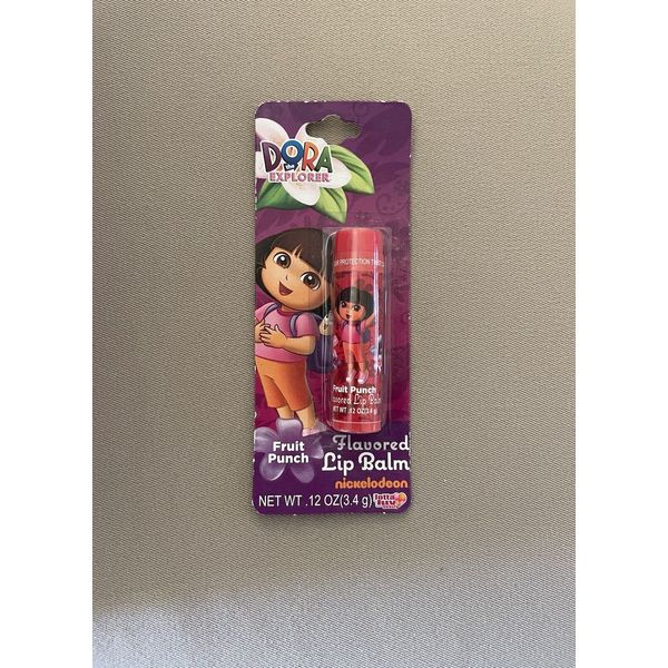 .12 Oz Dora The Explorer “Fruit Punch” Flavored Lip Balm~Ages 3+, New In Package