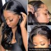 Bele Body Wave 13x4 Transparent Lace Front Wigs Human Hair Brazilian 180% Density HD Glueless Lace Front Wigs Huamn Hair for Black Women Natural Color Pre Plucked with Baby Hair 26inch