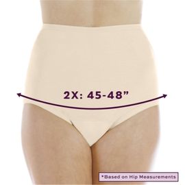 3-Pack Women's Super Absorbency Incontinence Panties Beige 2X
