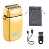 KEMEI Electric Razors for Men, Professional Cordless All Metal Electric Razor, Lithium Titanium Razors, USB Rechargeable Facial Beard Trimmer,Golden (TX1 Gold)