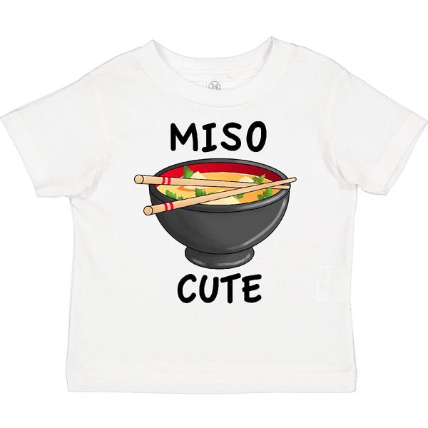 inktastic Miso Cute with Miso Soup Toddler T-Shirt 5-6 0020 White 29586