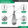 4 Pcs Straight Luxating Elevators Set Oral Dental Instruments German Grade