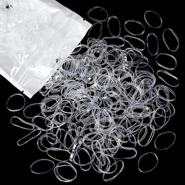 Kusport Clear Hair Elastic, Clear Hair Rubber Band, Clear Hair Tie