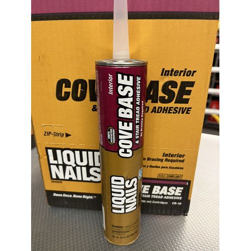 LIQUID NAILS CB-10 Cove Base and Stair Tread Adhesive (10-Ounce) 12 Pack