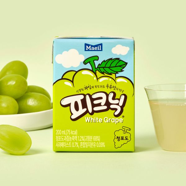 Picnic green grapes 200ml 24 packs [Guaranteed arrival] [1,500 won discount per box when purchasing multiple items]