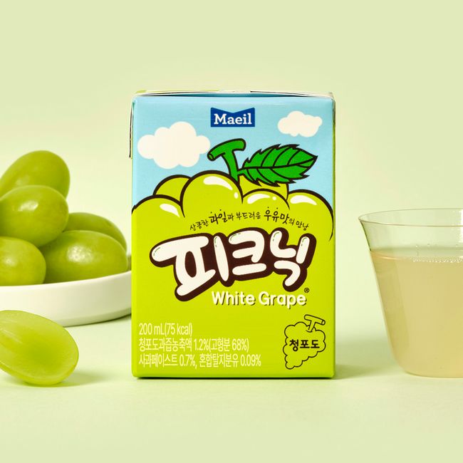 Picnic green grapes 200ml 24 packs [Guaranteed arrival] [1,500 won discount per box when purchasing multiple items]