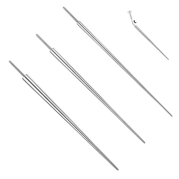 BodyAce G23 Titanium Threadless Piercing Taper, Insertion Pin, Body Piercing Stretching Kit Assistant Tool for Nose/Ear/Navel/Lip/Eyebrow [14G,16G,18G]