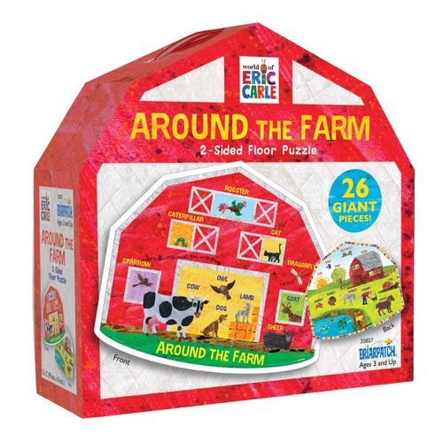 Briarpatch The World of Eric Carle Around the Farm 2-Sided Floor Puzzle, Grades PreK + (UG-33837)