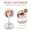 Lighted Makeup Mirror Double Sided 10x Magnifier Lighted Makeup Mirror Smart Design with Brightness & Angle & Height Adjustable Foldable Compact Mirror Travel LED Mirror