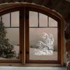 Medium 210mm 'Snowdrop Flowers' Clear Static Window Cling Sticker/Decal (White) (WC00108547)
