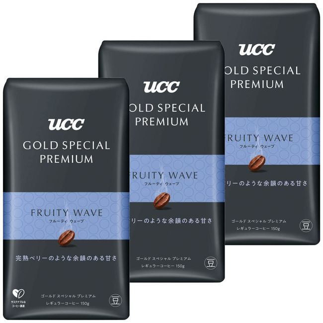 Gold Special Premium UCC Fried Beans, Fruity Wave, 5.3 oz (150 g), Regular Coffee (Beans) x 3 Pieces