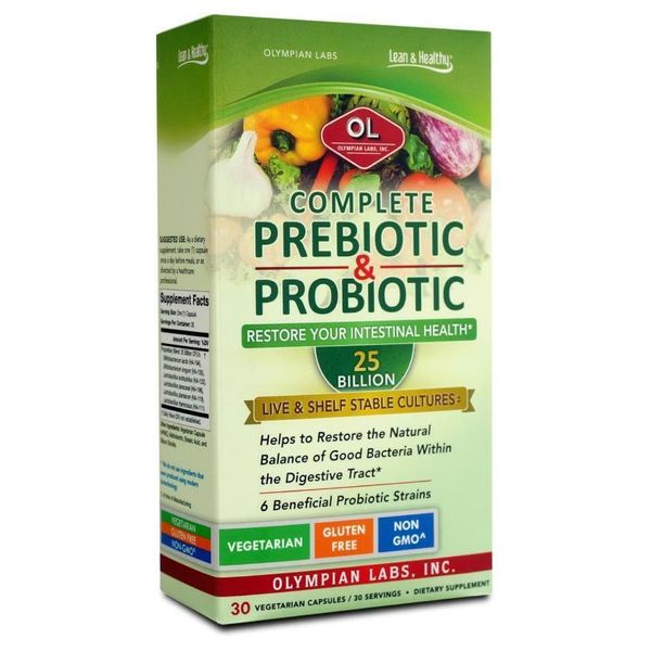 Olympian Labs - Complete Prebiotic & Probiotic 30 Vegetarian Capsules