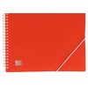 Oxford, A4 Plastic Case Binder, 30 Transparent Covers, Red
