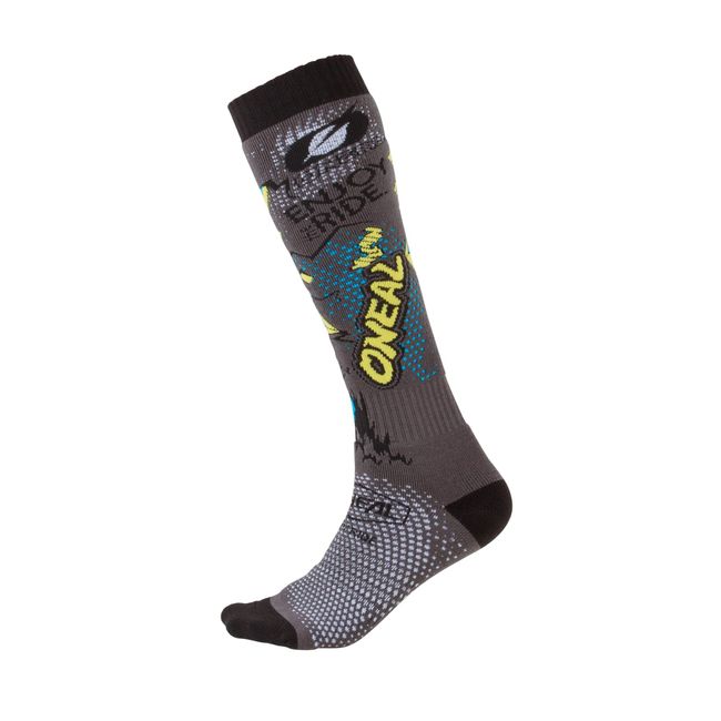 O'Neal 0356-743 Unisex-Adult Pro MX Socks (VILLAIN) (Gray, One Size)