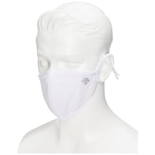 Descente DMATJX00 Sports Mask, Cooling, Pollen Protection, Non-stuffy, 3D, Washable, Moisture Wicking, Ionia, white (WH)