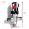 BOVZOR Thermostatic Shower Mixing Valve Replacement, Solid Brass Temperature Control Valve with NPT Thread & Fahrenheit Scale (Silver)