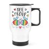 Rainbow Bee Proud LGBT Travel Mug Cup with Handle