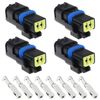 Be In Your Mind 4Pcs 2 Pin Headlight Sensor Connector 37592 Temperature Sensor Plug Compatible with Peugeot Compatible with Citroen