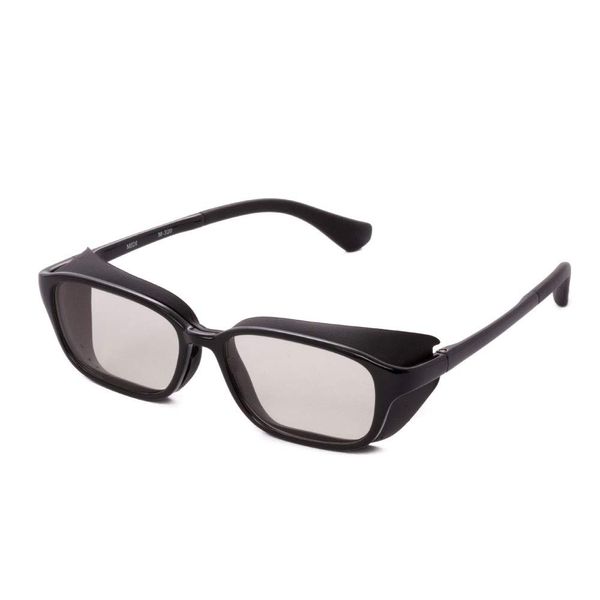 MIDI - Midi Stylish Pollen Allergy Prevention 2-Way Pollen Glasses with Removable Silicone Shield Protects Pollen and Dust, Light Color Lens for UV Protection, Frame: Black, Lens: Clear Brown (M320, C1, + Clearbrown)