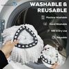 KLEEN HANDLER Microfibre Spin Mop Head Refills | Compatible with EasyWring 1-Tank System, White, Large